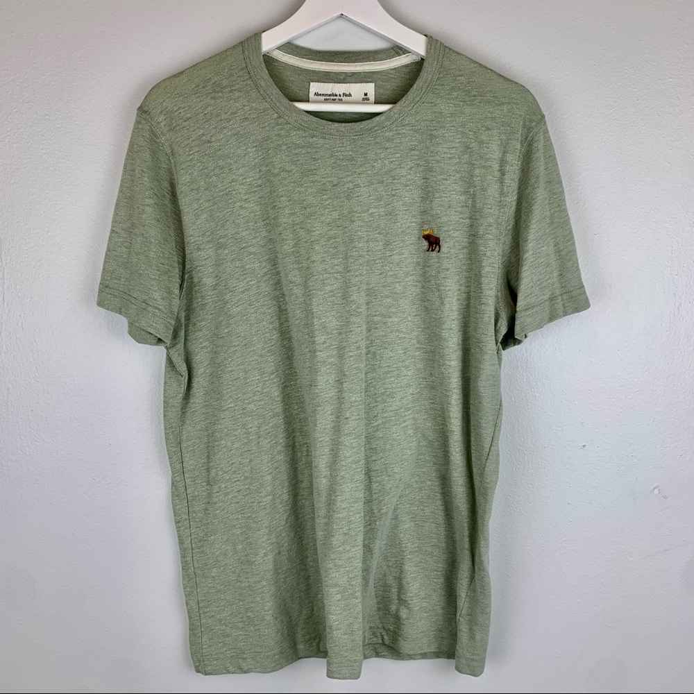 Abercrombie & Fitch green moose logo tee